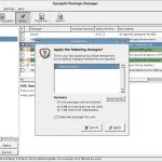The final step in downloading and installing software using the Synaptic Package Manager