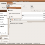 Select 'Repositories' from the Synaptic Package Manager Settings Menu